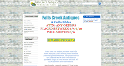 Desktop Screenshot of fallscreekantiques.com